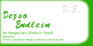 dezso endlein business card